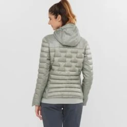 SALOMON OUTLINE DOWN HOODIE W WROUGHT IRON 22 -SnowPeak Gear Store 9 102624 outline down hoodie w wrought iron lc1578700 04