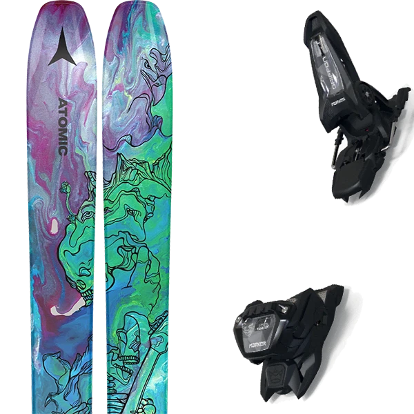 ATOMIC BENT CHETLER 120 MTGREEN/PUR + MARKER GRIFFON 13 ID BLACK 3 ATOMIC BENT CHETLER 120 MTGREEN/PUR + MARKER GRIFFON 13 ID BLACK