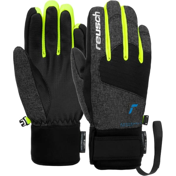 REUSCH SIMON R-TEX XT JR BLCK MEL/BLCK/SAFE YELLOW 23 3 REUSCH SIMON R-TEX XT JR BLCK MEL/BLCK/SAFE YELLOW 23