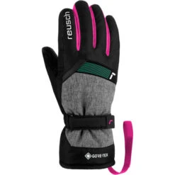 REUSCH FLASH GORE-TEX JR BLACK/BLACK MEL/PINK GLO 23 -SnowPeak Gear Store 9 113064 flash gore tex jr black black mel pink glo 6261305 7771 02