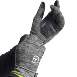 ORTOVOX FLEECE LIGHT GLOVE M BLACK STEEL BLEND 23 -SnowPeak Gear Store 9 114823 fleece light glove m black steel blend 56369 bs 02