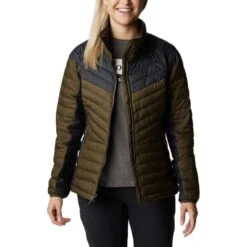 COLUMBIA POWDER LITE BLOCKED II OLIVE GREEN BLACK 23 -SnowPeak Gear Store 9 128127 powder lite blocked ii olive green black 2010371 319 04