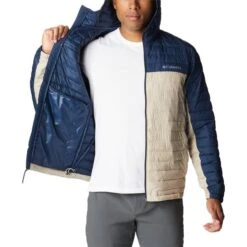 COLUMBIA SILVER FALLS™ HOODED JKT ANCIENT FOSSIL/COLLEGIATE NAVY 23 -SnowPeak Gear Store 9 128796 silver falls tm hooded jkt ancient fossil collegiate navy 2034506 271 05