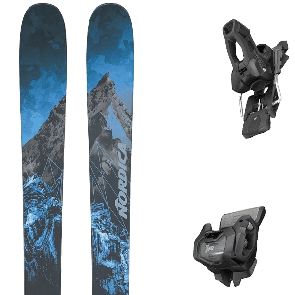 NORDICA ENFORCER 104 FREE BLUE/BLK + TYROLIA ATTACK 11 GW W/O BRAKE A 3 NORDICA ENFORCER 104 FREE BLUE/BLK + TYROLIA ATTACK 11 GW W/O BRAKE A