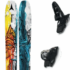 ATOMIC BENT CHETLER 120 BLUE/YELLOW + MARKER SQUIRE 11 BLACK