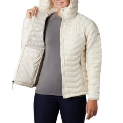 COLUMBIA POWDER LITE HOODED JKT W CHALK 20 -SnowPeak Gear Store 9 63967 powder lite hooded jkt w chalk 1699071 191 05