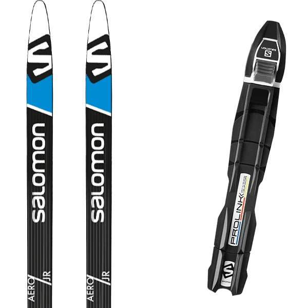 SALOMON AERO GRIP JUNIOR + SALOMON PROLINK ACCESS JR 3 SALOMON AERO GRIP JUNIOR + SALOMON PROLINK ACCESS JR